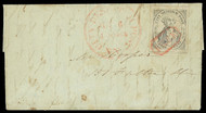 Local # 40L1 VF on cover, w/PF (06/91) CERT, City Despatch Post, tied by red boxed "Free" handstamp, matching "City Despatch Post, N.Y., Jul 6, 1 O'Clock" cds, Very Fine Greig's City Despatch Post, RARE!