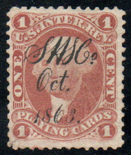 #R  2c VF, printing cancel, incredible color!
