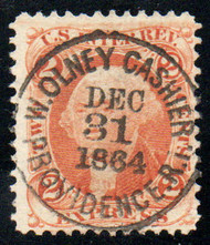 #R 10c F/VF, S-O-N hand cancel, vibrant color!