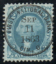 #R 11c VF/XF, S-O-N well struck hand cancel, terrific color, CHOICE!