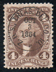 #R 20c F/VF, S-O-N hand cancel, bold color!