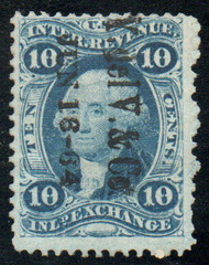 #R 36c Fine+, printing cancel, eye popping color!
