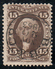 #R 39c Fine+, S-O-N hand cancel, bold color!