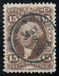 #R 40c XF JUMBO, S-O-N bold hand cancel, rich color!