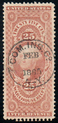 #R 50c XF, S-O-N hand cancel, faults, great color!