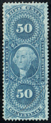 #R 54c VF+, faint hand cancel, outstanding color!