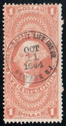 #R 67c Fine+, S-O-N hand cancel, bright color!