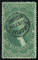 #R 86c XF/SUPERB, S-O-N bold hand cancel, lovely color!