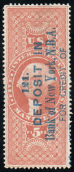 #R 90c VF/XF, blue printing cancel, vibrant color!