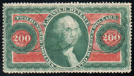 #R102c VF, multiple faint S-O-N hand cancels, eye popping color!