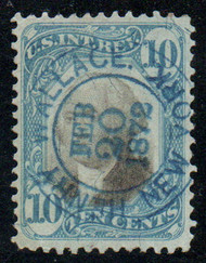 #R109 VF/XF, S-O-N blue hand cancel, amazing color, CHOICE!