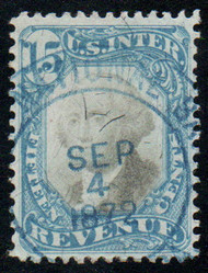 #R110 VF/XF, blue hand cancel, beautiful color!