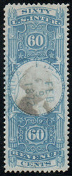 #R116 XF, S-O-N faint blue hand cancel, stunning color!