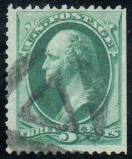 # 147 F-VF, triangular "geometric" cancel, bold color!