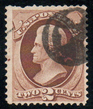 # 157 VF, fancy "mask" cancel, bold color!