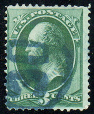 # 158 Fine+, blue circled "30" cancel, lovely color!