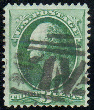 # 158 F-VF, "Roman numerals" cancel, rich color!