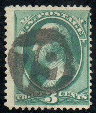 # 158 F-VF, hollowed "79 in circle" cancel, bold color, clear strike!
