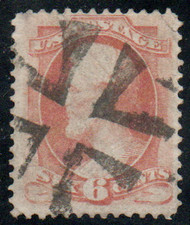 # 159 F-VF, "crossroads" cancel, tear, nice color!