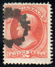# 183 F-VF JUMBO, "sunburst" cancel, eye popping color!