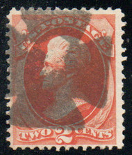 # 183 F-VF, peek-a-boo "Maltese cross" cancel, pinhole, bright color!