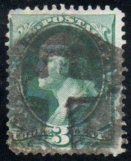 # 184 F-VF, inverted "cross" cancel, very nice!