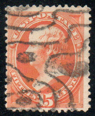 # 189 F-VF, "topographical map" cancel, eye popping color!