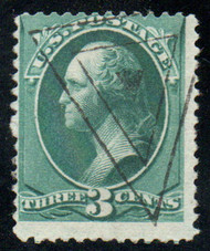 # 207 Fine, "Masonic triangle" cancel, super fresh color!
