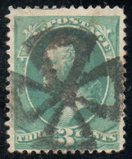 # 207 F-VF, "Maltese cross" cancel, vivid color!