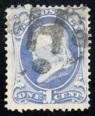 # 145 F-VF, "H w/ circles" cancel, bold color!