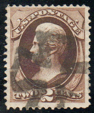 # 146 F-VF, negative "Maltese cross" cancel, pinholes, rich color!