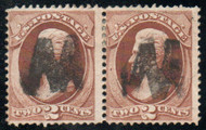 # 146 F-VF, Pair, bold "W" cancel, rich color!