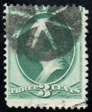 # 147 Fine, hollowed "star in circle" cancel, bold color!