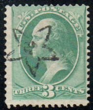 # 147 Fine+, fancy "star w/ circle" cancel, very nice!