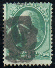 # 147 Fine+, hollowed " anchor" cancel, spectacular color!