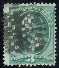 # 158 F-VF, "checkerboard" cancel, rich color!