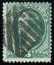 # 158 F-VF, fancy "square" cancel, fresh color!
