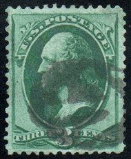 # 158 VF+, hollowed "anchor in circle" cancel, small thin, eye popping color!