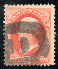 # 178 F/VF, negative "D in circle" cancel, spectacular color!