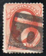 # 178 F-VF, fancy "O in square" cancel, tiny tear, vivid color!
