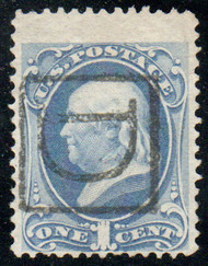 # 182 F-VF JUMBO, "D in square" cancel, rich color!