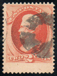 # 183 F-VF JUMBO, hollowed "circle" cancel, eye popping color!