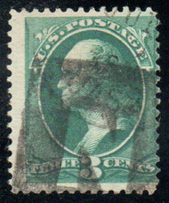 # 184 Fine, town & negative "N in square" cancel, thin, fresh color!