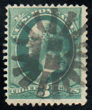 # 184 F-VF, negative "B in sunburst" cancel, nice strike!