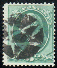 # 184 F-VF, negative "star in circle" cancel, vibrant color!