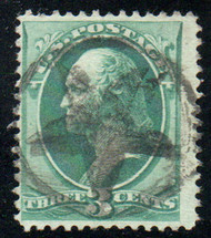 # 184 F-VF, sock on the nose "star in circle" cancel, bold color!