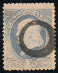 # 206 F-VF, hollowed "circle" cancel, fresh color!