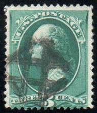 # 207 Fine, "bamboo forming cross" cancel, spectacular color!