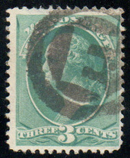 # 207 F-VF, negative "E in double circle" cancel, robust color!