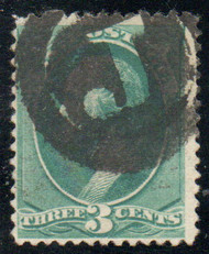 # 207 F-VF, negative "J in double circle" cancel, bold strike!